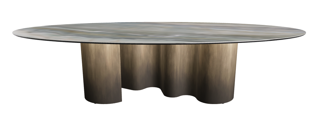 300x150x74h Oval Shaped_Kaindy_Oxy Brass