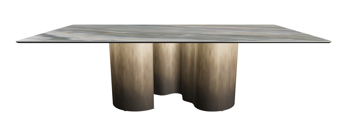 240x120x74h Rectangle Shaped_Kaindy_Oxy Brass