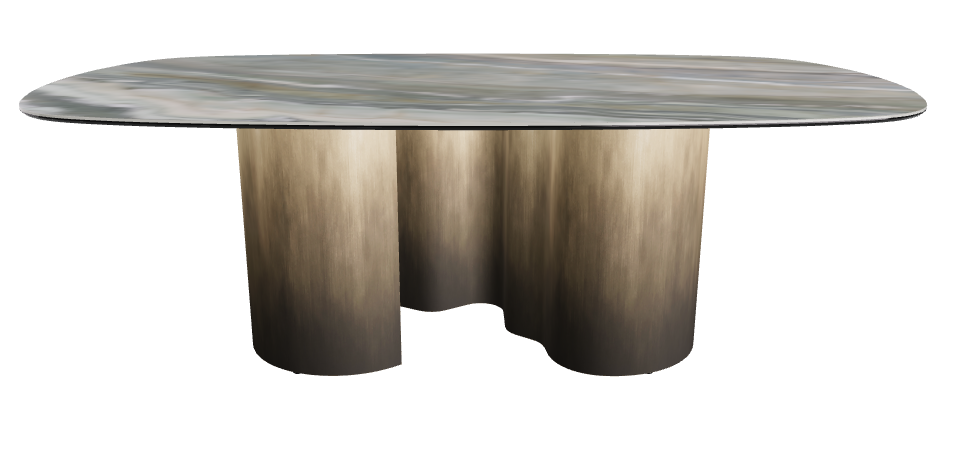 220x120x74h Biscuit Shaped_Kaindy_Oxy Brass