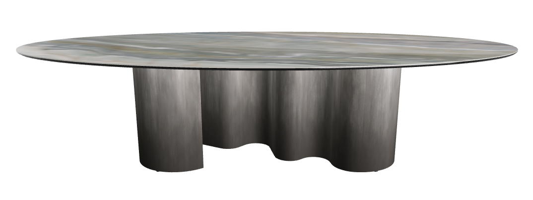 300x150x74h Oval Shaped_Kaindy_Oxy Grey