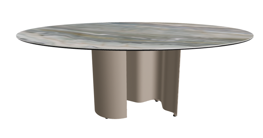 200x120x74h Oval Shaped_Kaindy_Titanium Embossed