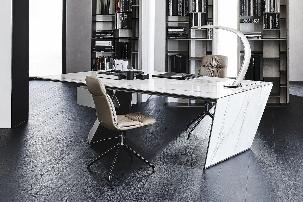 Cattelan Italia Kelly Swivel Dining Chair – Fabric & Synthetic Leather