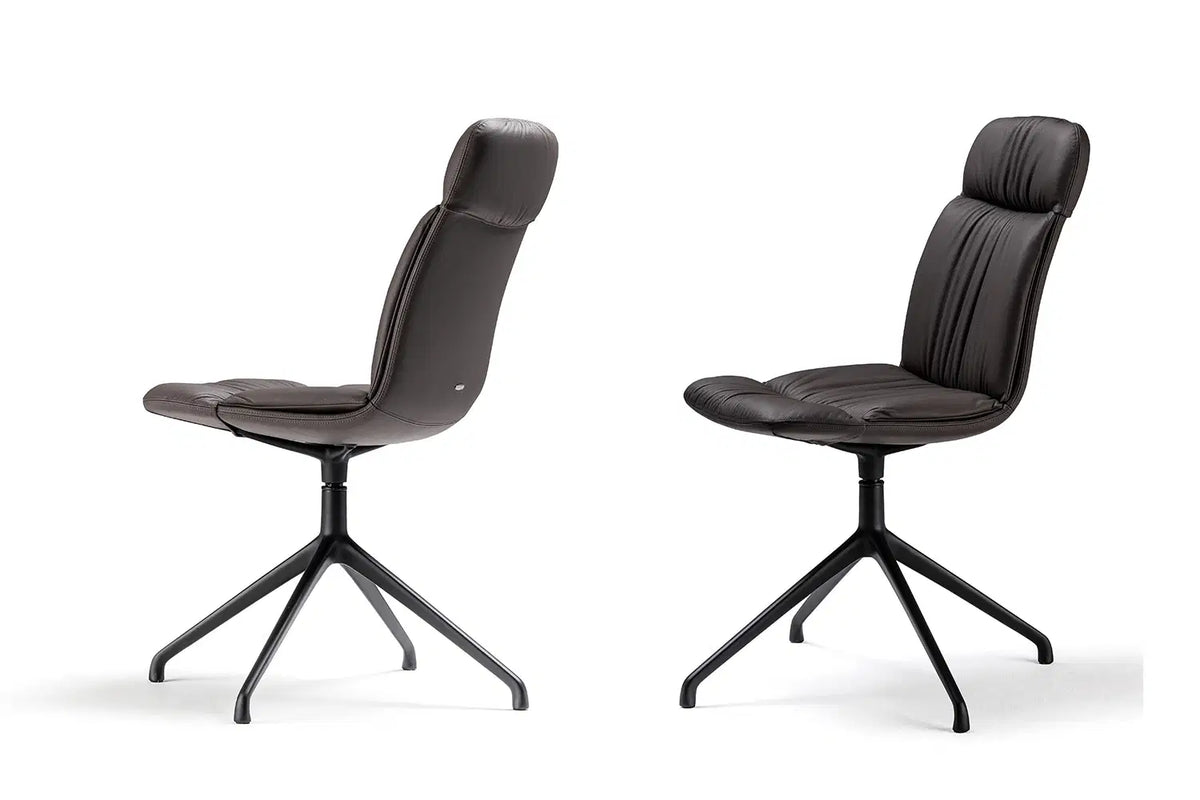 Cattelan Italia Kelly Swivel Dining Chair – Fabric & Synthetic Leather