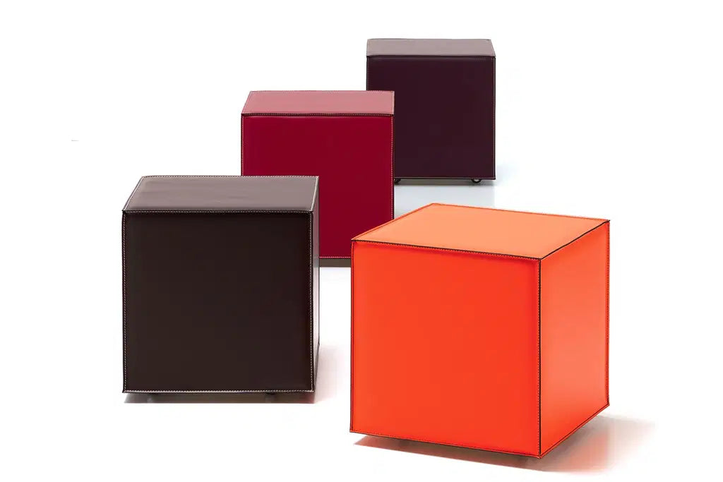 Cattelan Italia Kubo Leather Pouf