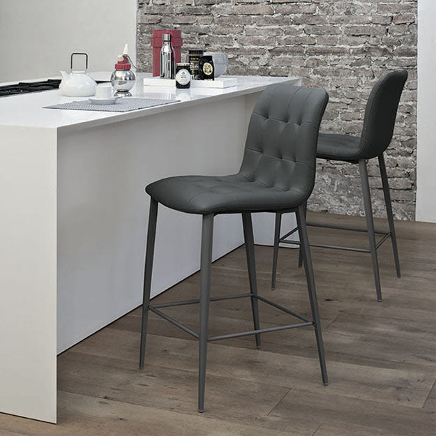 Bontempi Kuga Low Barstool With Metal Frame