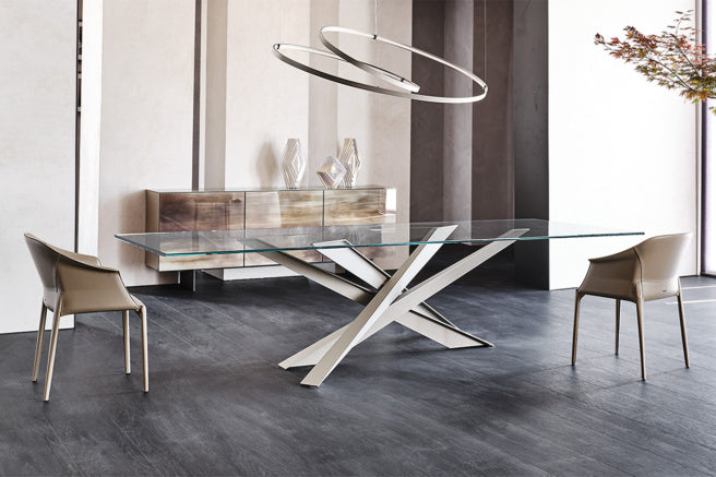 Cattelan Italia Lancer Glass Dining Table