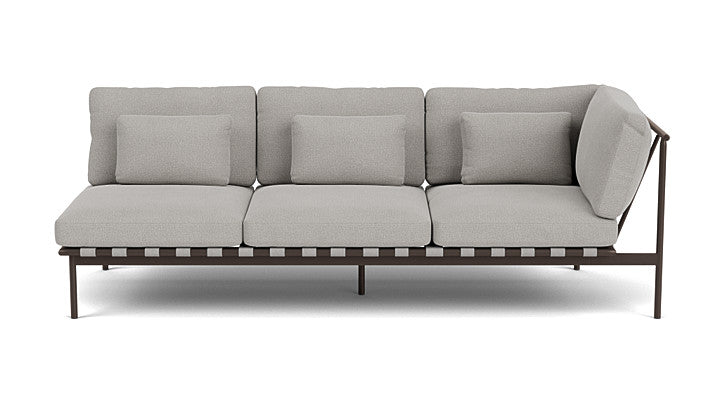 Barlow Tyrie Around Deep Seating Triple Lounge Sofa with Aluminium Right Arm