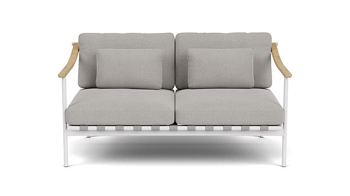 Barlow Tyrie Around Deep Seating Double Lounge Sofa with Teak Arms