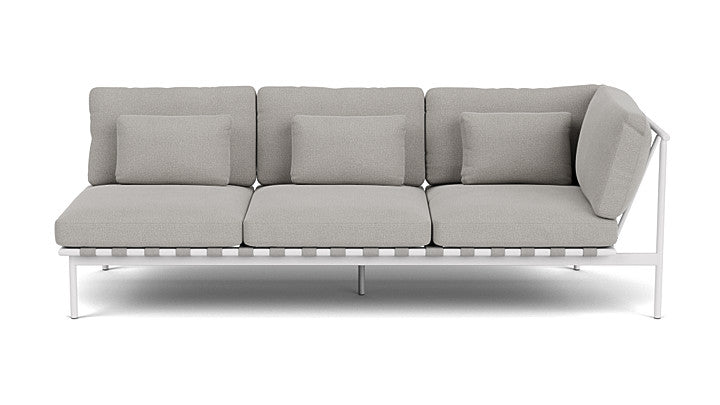 Barlow Tyrie Around Deep Seating Triple Lounge Sofa with Aluminium Right Arm