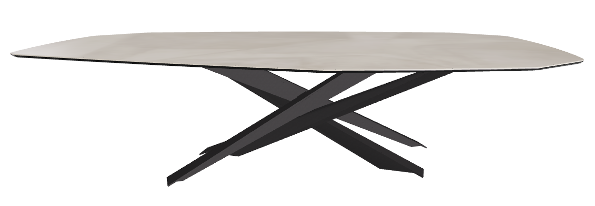 300x130x74.5h Polygon Shaped_Luxor_Black Embossed