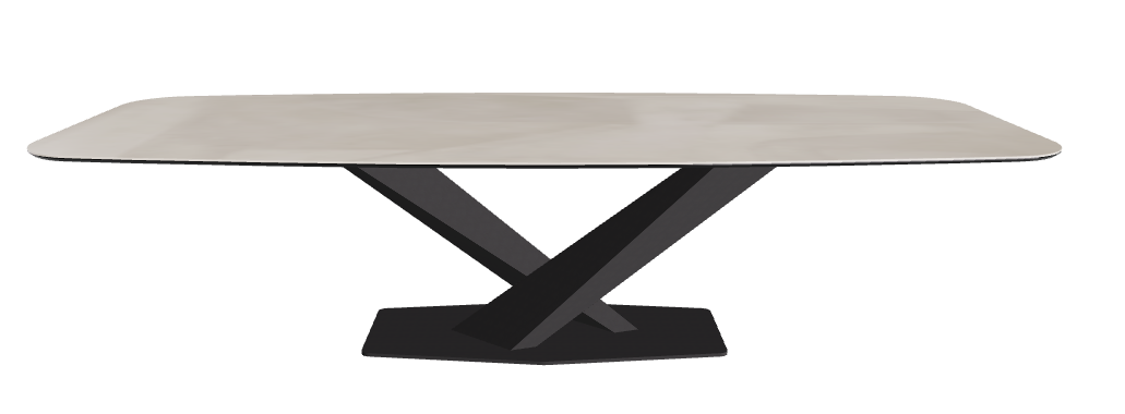 Cattelan Italia Stratos Keramik Barrel-Shaped Dining Table – 300x120x75h