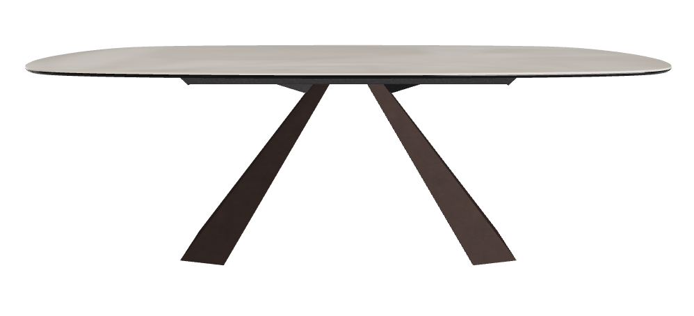 Cattelan Italia Eliot Keramik Biscuit Shaped Dining Table – 220x120x73h