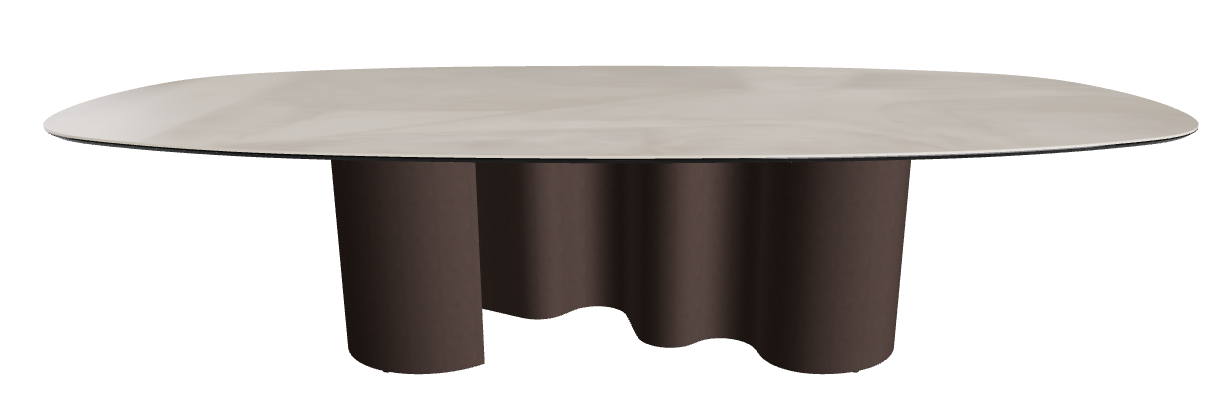 300x150x74h Biscuit Shaped_Luxor_Bronze Embossed