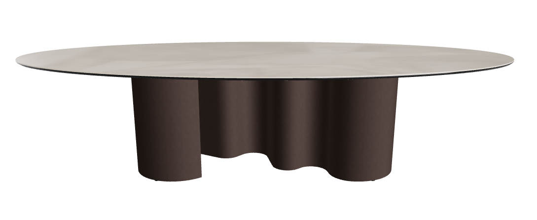 300x150x74h Oval Shaped_Luxor_Bronze Embossed