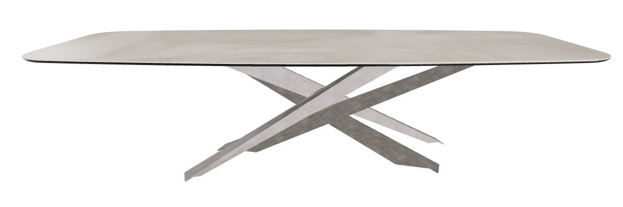 300x120x74.5h Barrel Shaped_Luxor_Brushed Grey