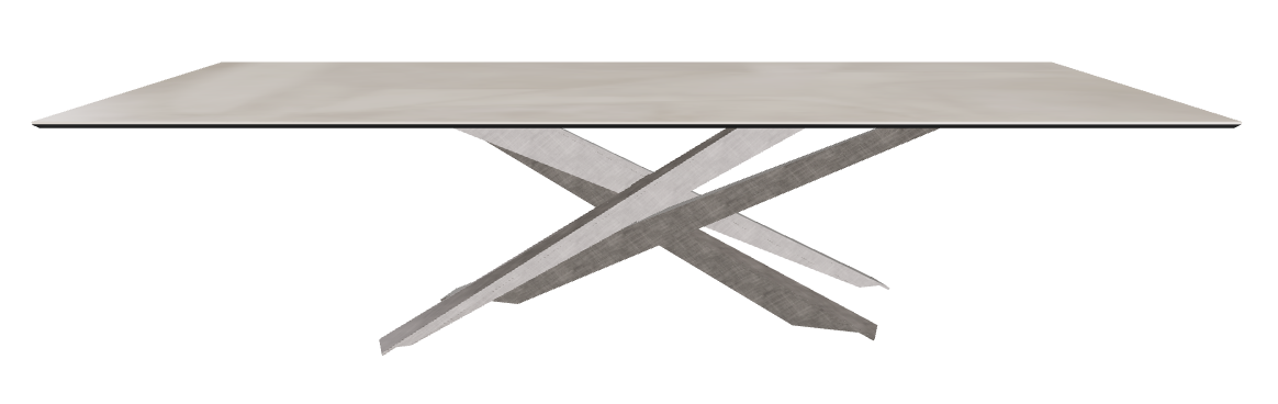 300x120x74.5h Rectangle Shaped_Luxor_Brushed Grey