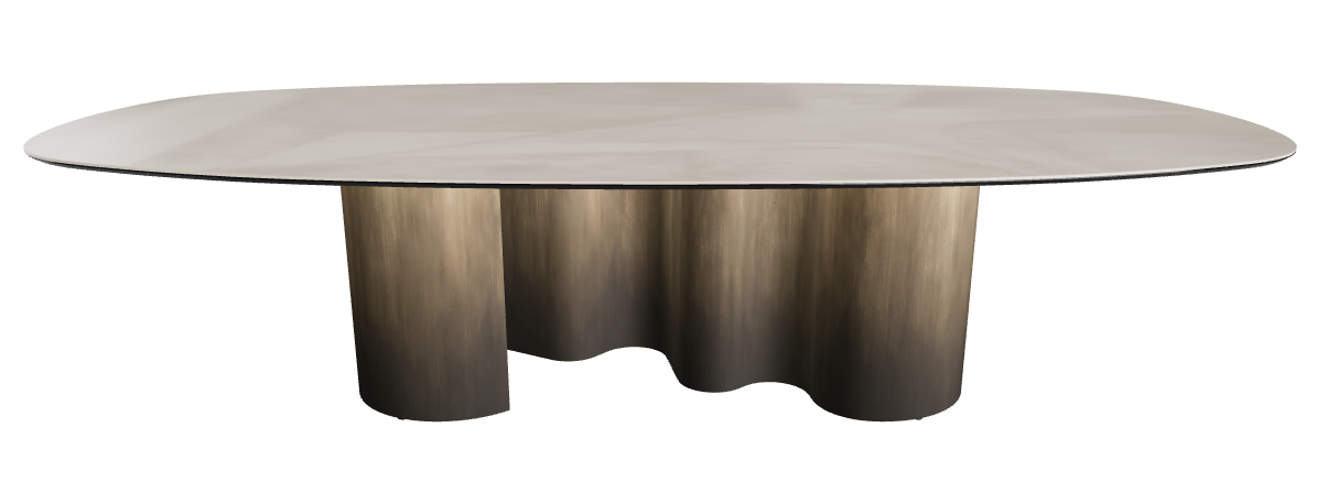 300x150x74h Biscuit Shaped_Luxor_Oxy Brass