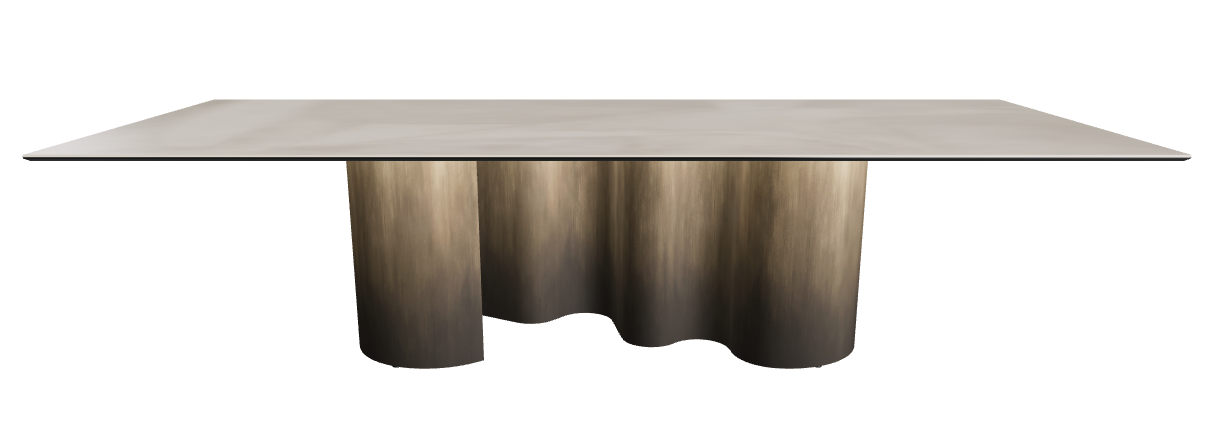 300x120x74h Rectangle Shaped_Luxor_Oxy Brass