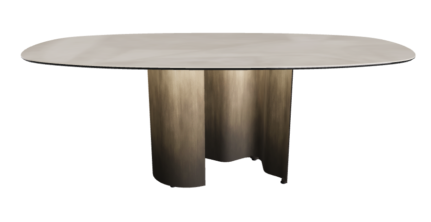 200x100x74h Bisuit Shaped_Luxor_Oxy Brass