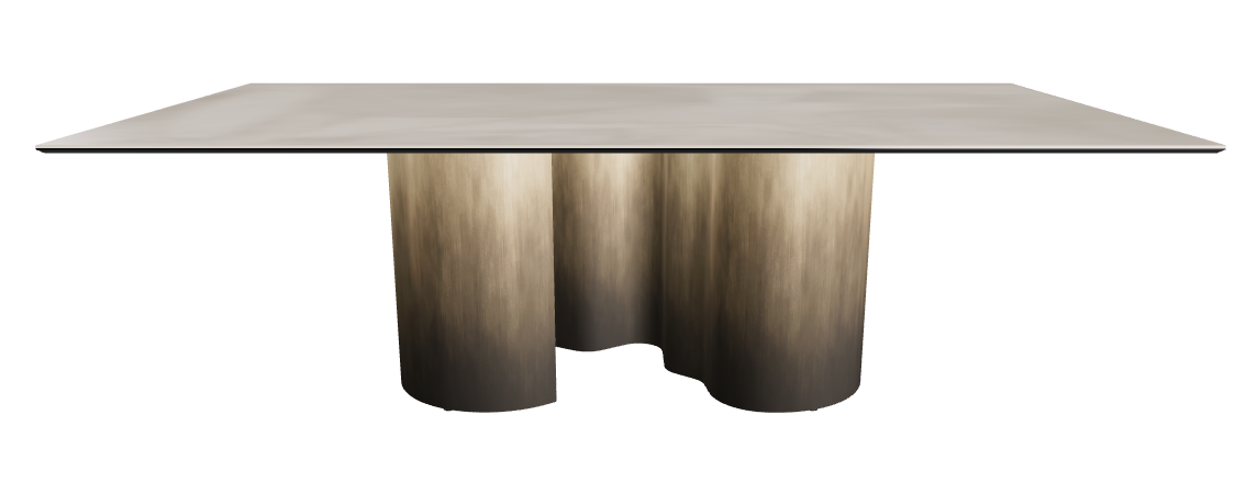 240x120x74h Rectangle Shaped_Luxor_Oxy Brass