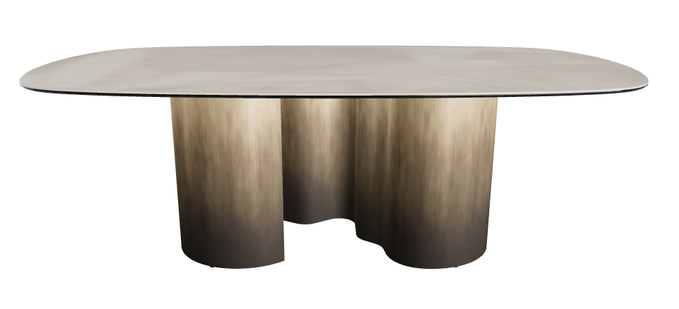 220x120x74h Biscuit Shaped_Luxor_Oxy Brass