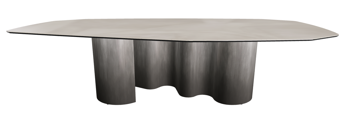 300x130x74h Polygon Shaped_Luxor_Oxy Grey