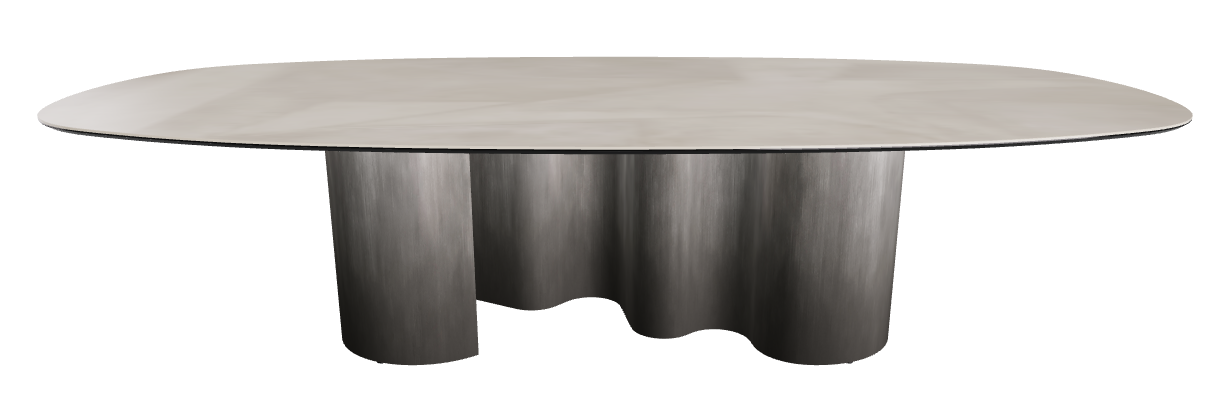 300x150x74h Biscuit Shaped_Luxor_Oxy Grey