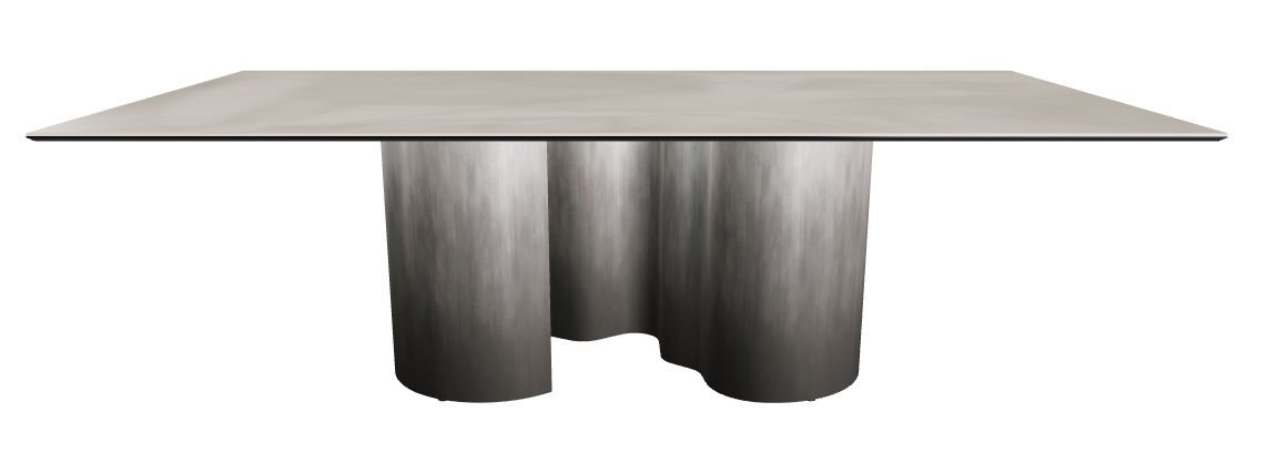 240x120x74h Rectangle Shaped_Luxor_Oxy Grey