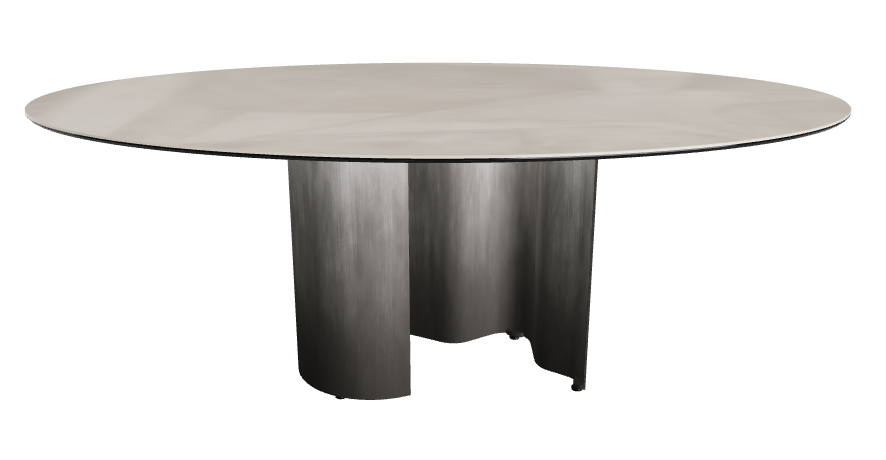 200x120x74h Oval Shaped_Luxor_Oxy Grey