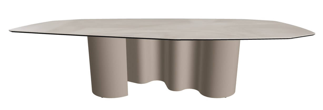 300x130x74h Polygon Shaped_Luxor_Titanium Embossed