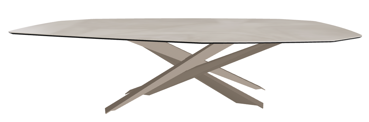 300x130x74.5h Polygon Shaped_Luxor_Titanium Embossed