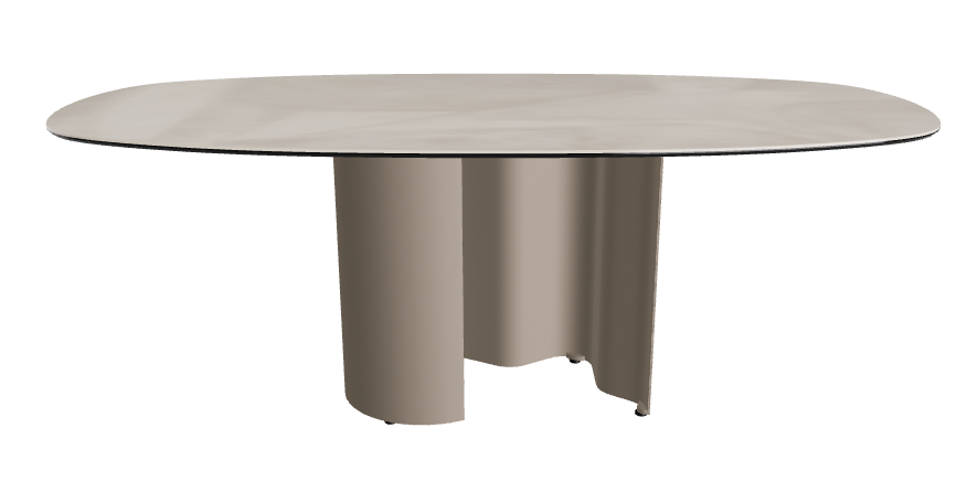 200x100x74h Bisuit Shaped_Luxor_Titanium Embossed