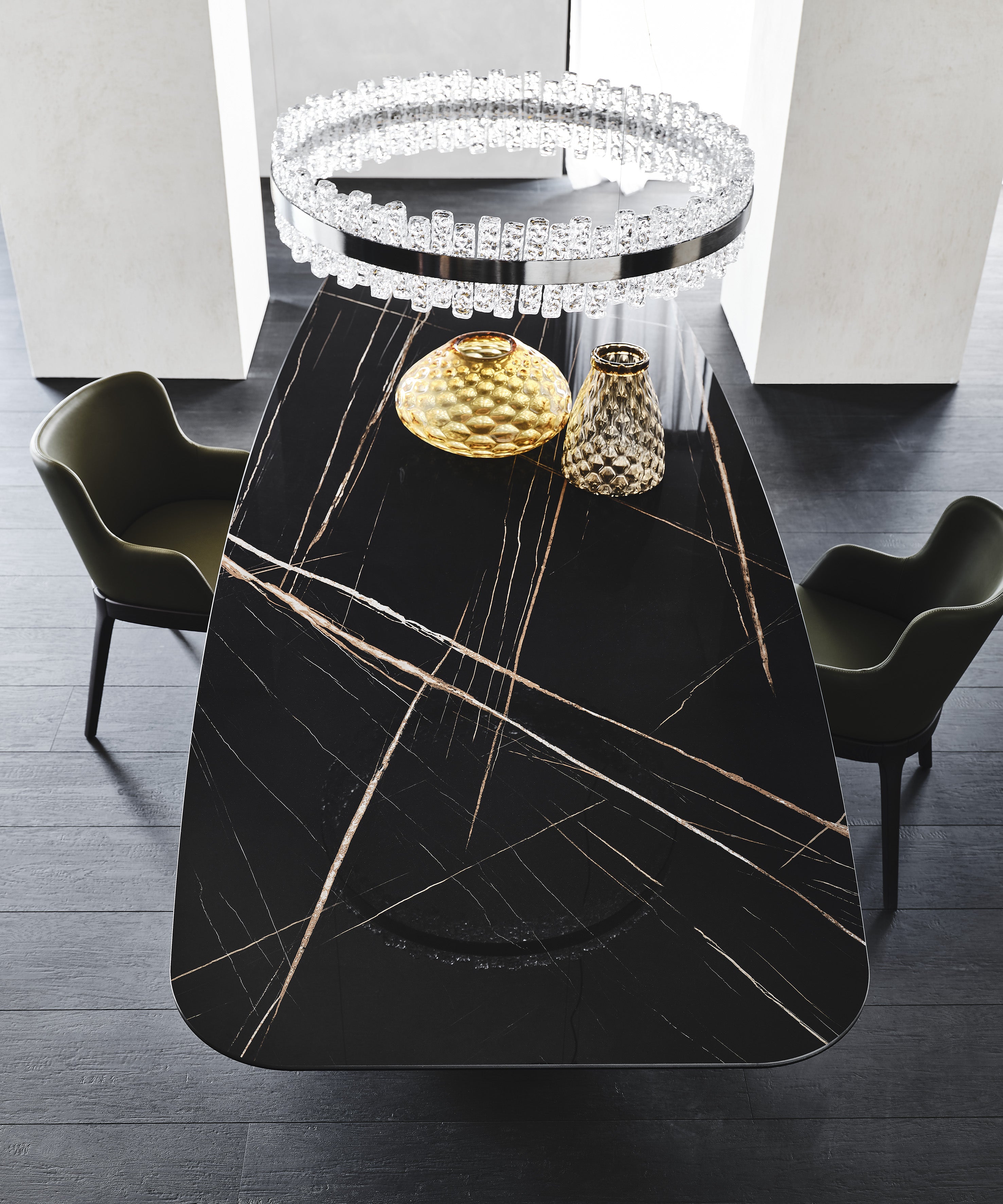 Cattelan Italia Mad Max Crystalart Table With Steel Base