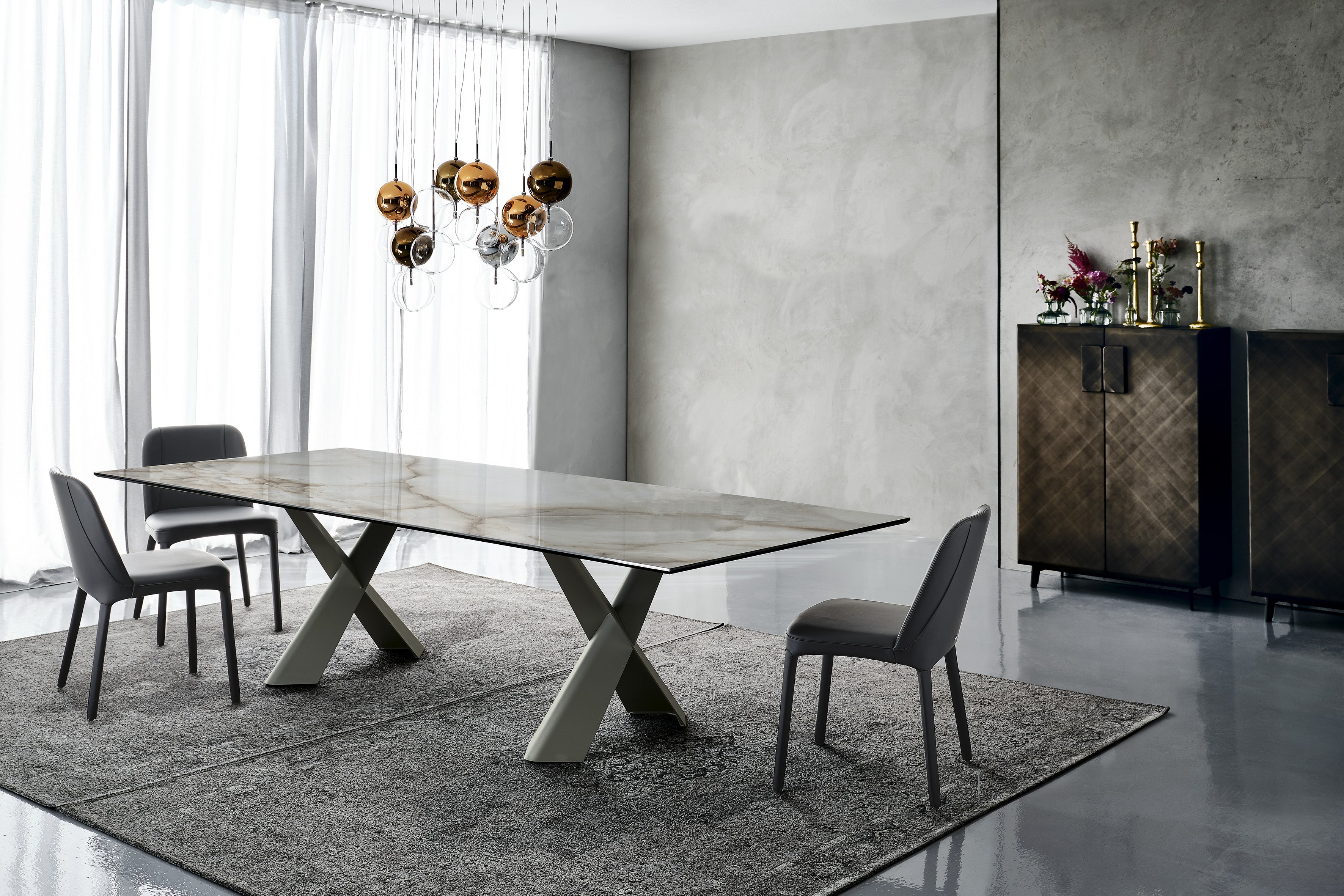 Cattelan Italia Mad Max Crystalart Table With Steel Base