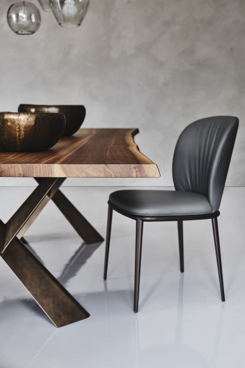 Cattelan Italia Mad Max Wood Table With Steel Base