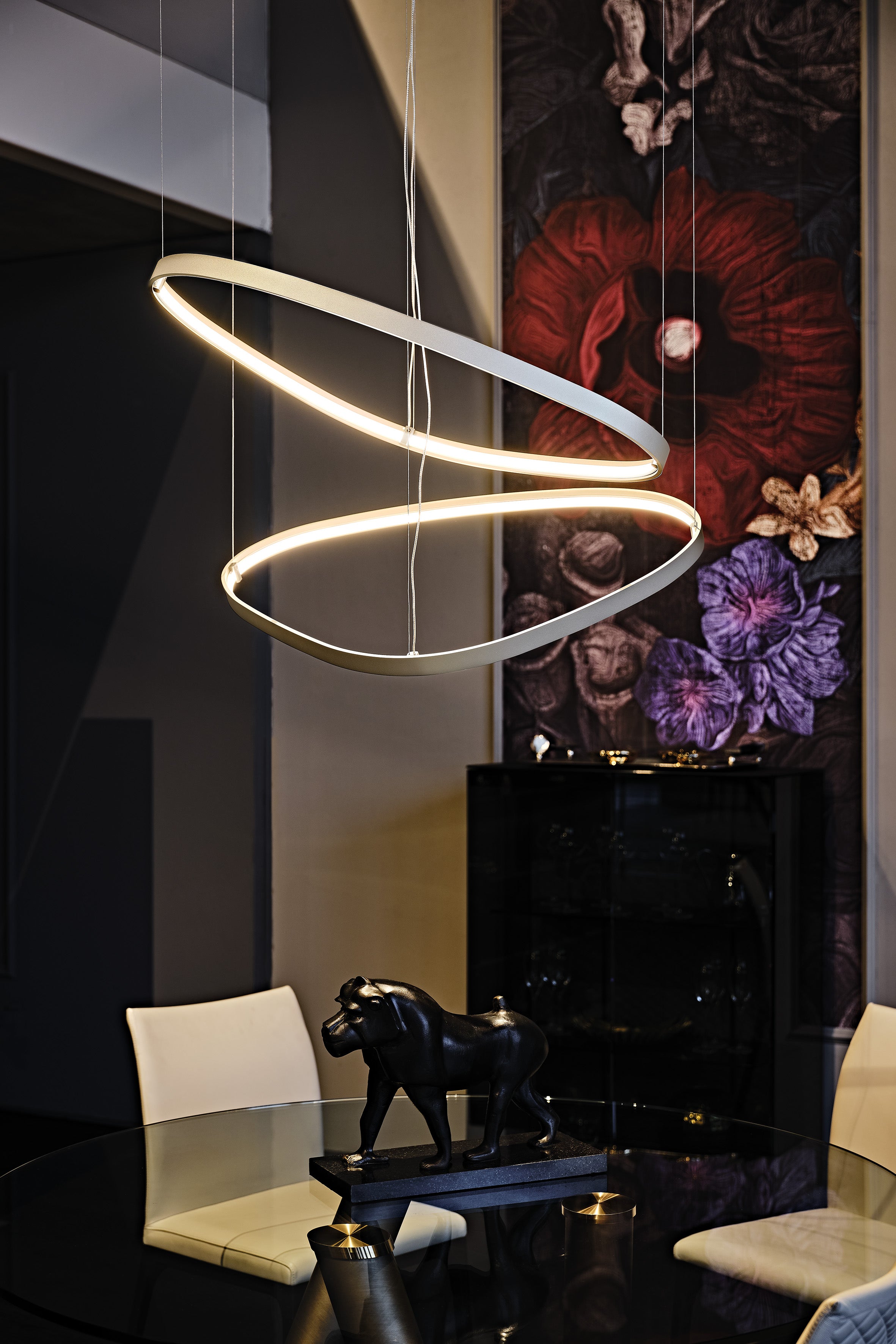 Cattelan Italia Magellano Steel Framed Ceiling Lamp