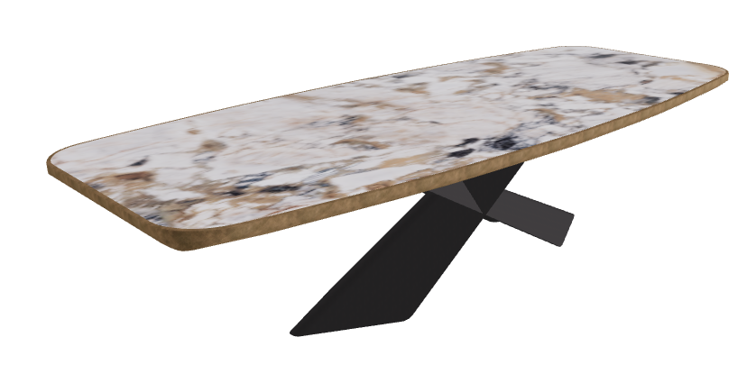 Makalu_Black Embossed_Brushed Bronze