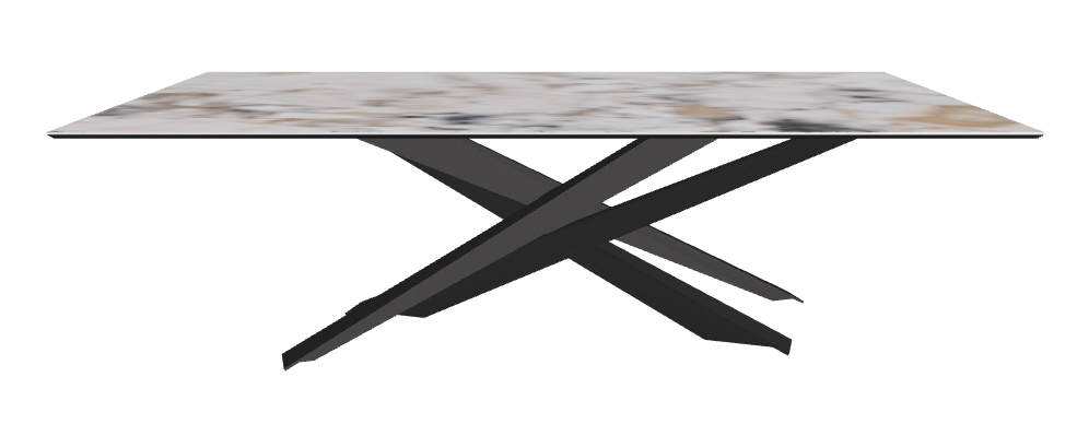 240x120x74.5h Rectangle Shaped_Makalu_Black Embossed