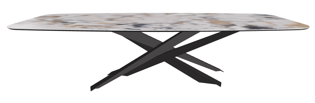 300x120x74.5h Barrel Shaped_Makalu_Black Embossed