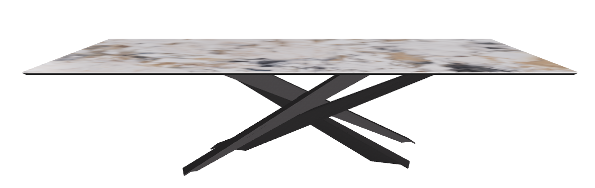 300x120x74.5h Rectangle Shaped_Makalu_Black Embossed