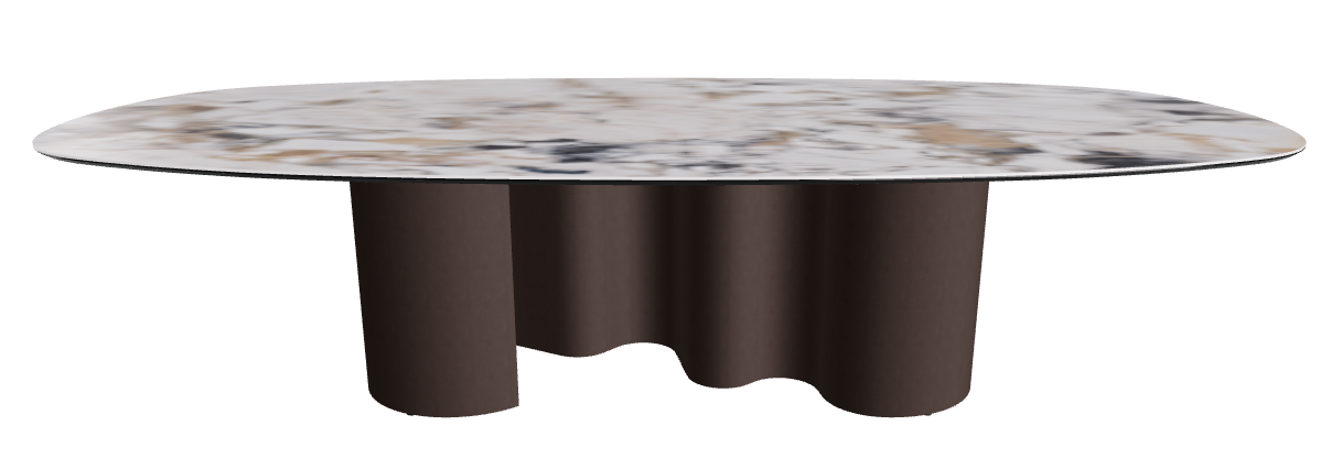 300x150x74h Biscuit Shaped_Makalu_Bronze Embossed