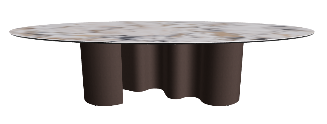 300x150x74h Oval Shaped_Makalu_Bronze Embossed