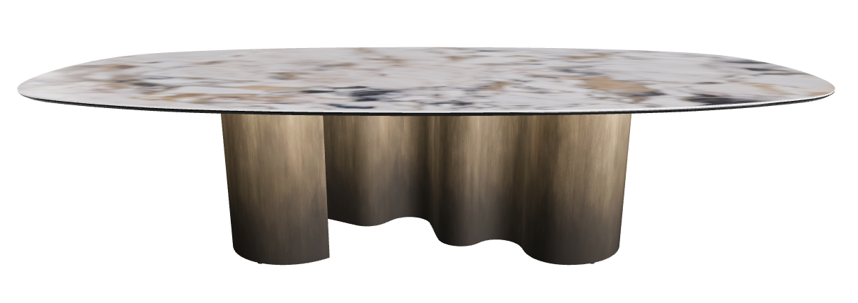 300x150x74h Biscuit Shaped_Makalu_Oxy Brass