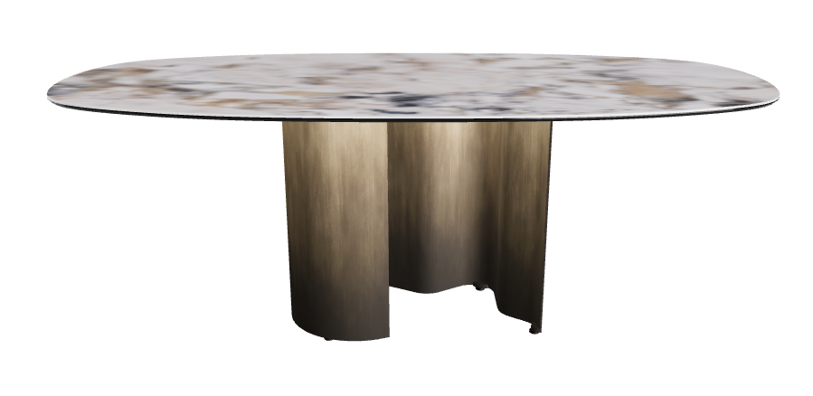 200x100x74h Bisuit Shaped_Makalu_Oxy Brass