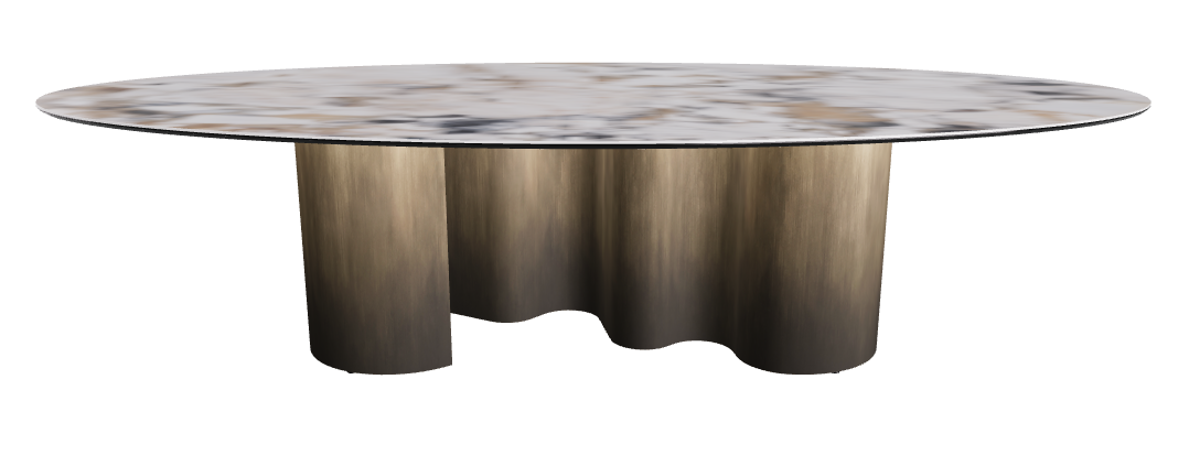 300x150x74h Oval Shaped_Makalu_Oxy Brass