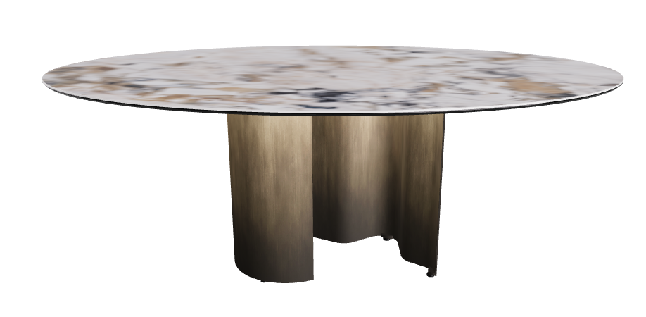 200x120x74h Oval Shaped_Makalu_Oxy Brass