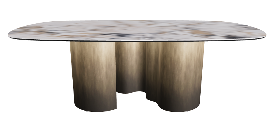 220x120x74h Biscuit Shaped_Makalu_Oxy Brass