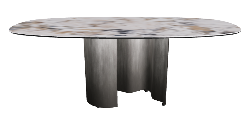 200x100x74h Bisuit Shaped_Makalu_Oxy Grey