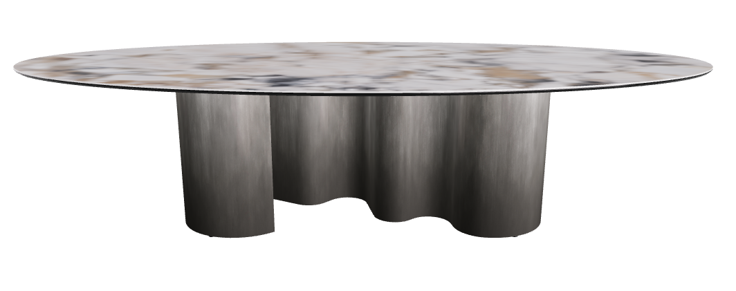 300x150x74h Oval Shaped_Makalu_Oxy Grey