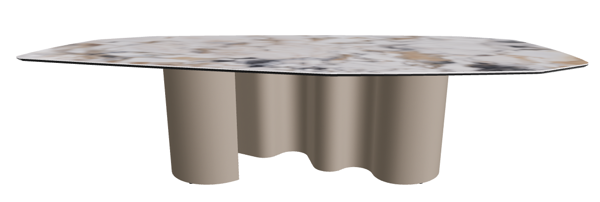 300x130x74h Polygon Shaped_Makalu_Titanium Embossed